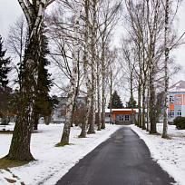18.2. zasněžený park u ZŠ